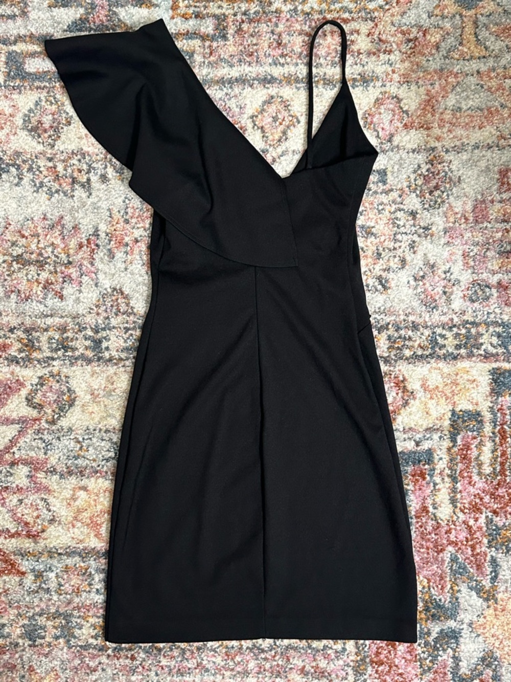 Amanda Uprichard Danica Sleeveless Ruffle Mini Dress Black Size P Cocktail Party - Picture 5 of 8